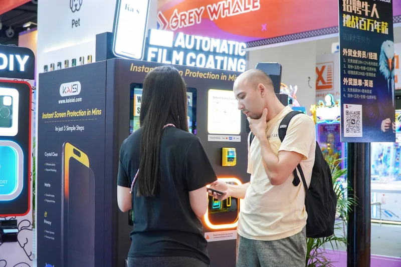Máquina expendedora de protectores de pantalla para propietarios de tiendas de reparación de teléfonos